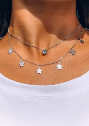 Necklace without inserts Silver 925° (rhodium) kl2f/3022