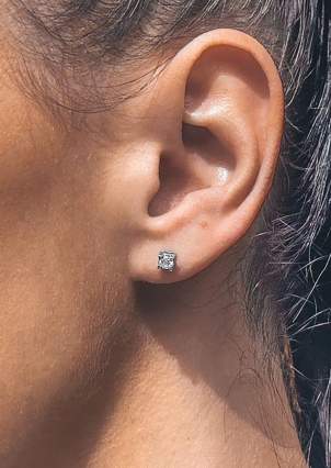 Cyanite earrings Silver 925° (rhodium) 72134