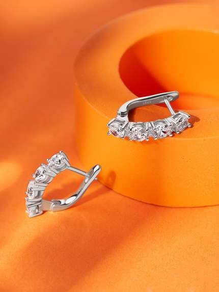 Cyanite earrings Silver 925° (rhodium) 1136