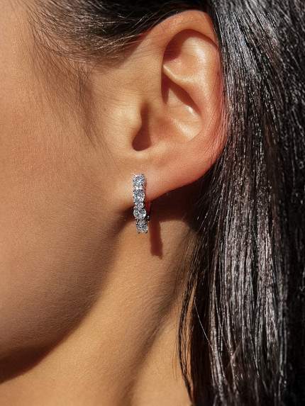 Cyanite earrings Silver 925° (rhodium) 1136