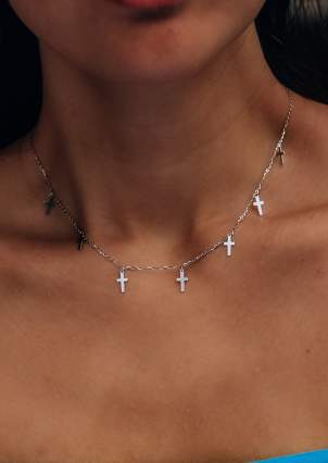 Necklace without inserts Silver 925° (rhodium) 50011117933