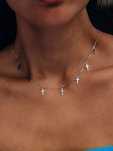 Necklace without inserts Silver 925° (rhodium) 50011117933