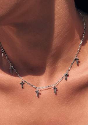 Necklace without inserts Silver 925° (rhodium) 50011117933
