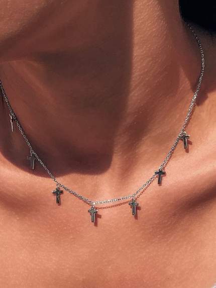 Necklace without inserts Silver 925° (rhodium) 50011117933