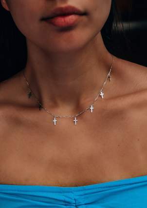 Necklace without inserts Silver 925° (rhodium) 50011117933