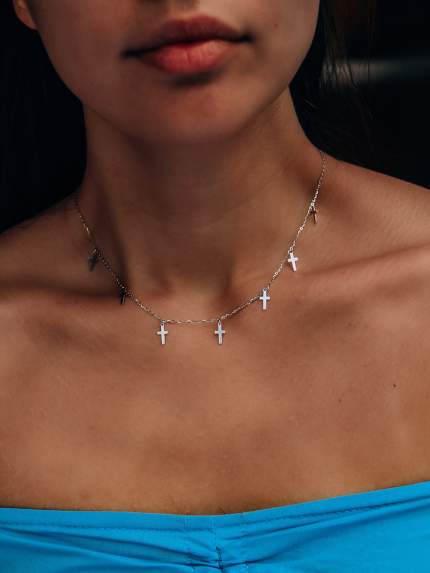 Necklace without inserts Silver 925° (rhodium) 50011117933