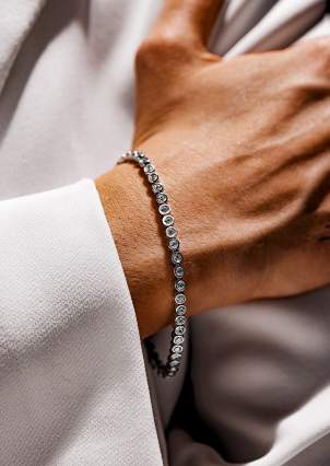 Sapphire bracelet Silver 925° (rhodium) 813b