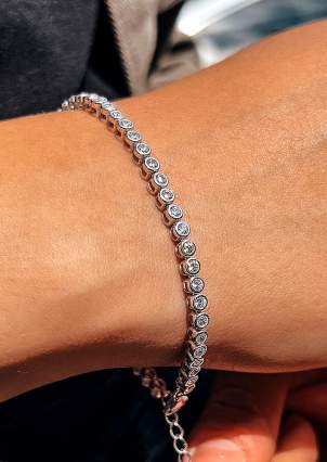 Sapphire bracelet Silver 925° (rhodium) 813b