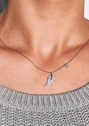 Cyanite necklace Silver 925° (rhodium) kl2f/3011