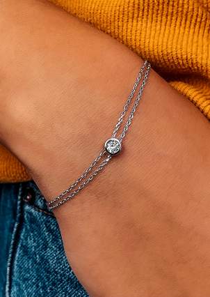 Sapphire bracelet Silver 925° (rhodium) b2f/1004