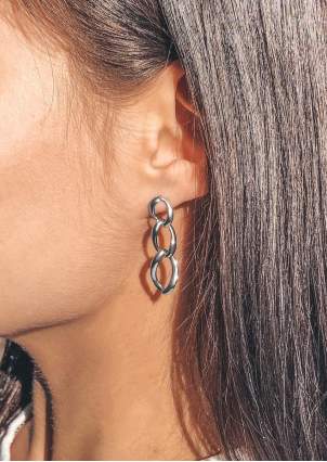 Earrings without inserts Silver 925° (rhodium) 82784