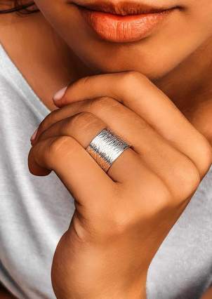 Ring without inserts Silver 925° (rhodium) S0001/3 yr