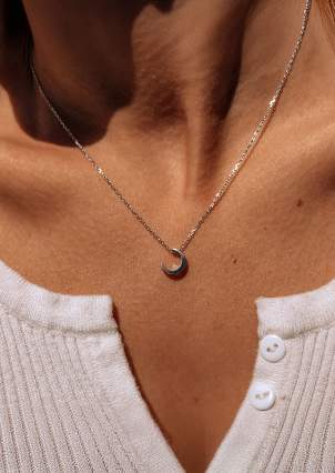 Necklace without inserts Silver 925° (rhodium) kl2/1008