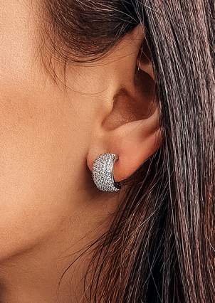 Cyanite earrings Silver 925° (rhodium) 82759