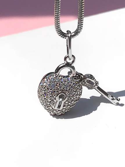Pendant cubic zirconia Silver 925° (rhodium) p2f/070