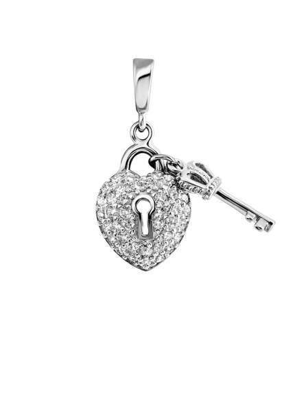 Pendant cubic zirconia Silver 925° (rhodium) p2f/070