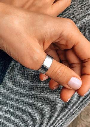 Ring without inserts Silver 925° (rhodium) S0002р