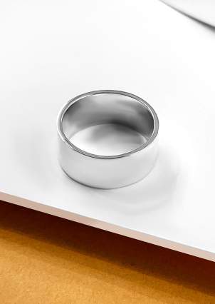 Ring without inserts Silver 925° (rhodium) S0002р