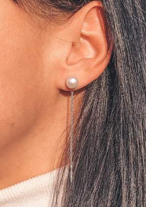 Pearl earrings Silver 925° (rhodium) 050230