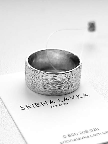 Каблучка без вставок Срібло 925° (родій) S0002/3р