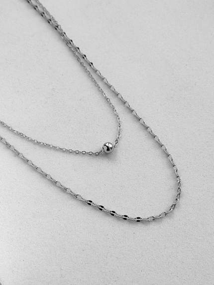 Necklace without inserts Silver 925° (rhodium) YC190011