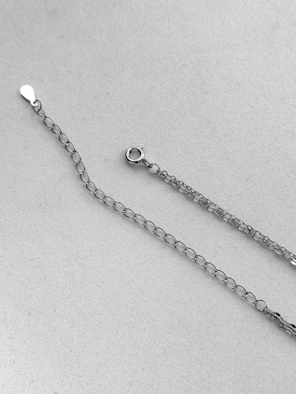 Necklace without inserts Silver 925° (rhodium) YC190011