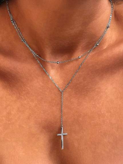 Necklace without inserts Silver 925° (rhodium) kl2/3020