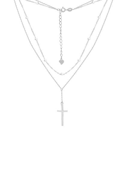 Necklace without inserts Silver 925° (rhodium) kl2/3020