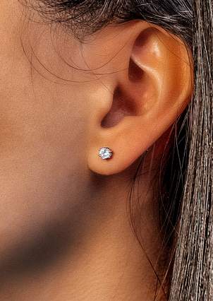 Cyanite earrings Silver 925° (rhodium) 40014