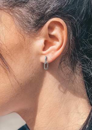 Cyanite earrings Silver 925° (rhodium) 5412
