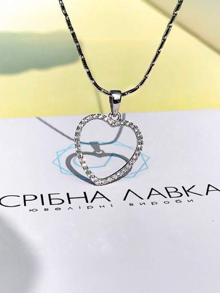 Підвіс фіаніт Срібло 925° (родій) 30015