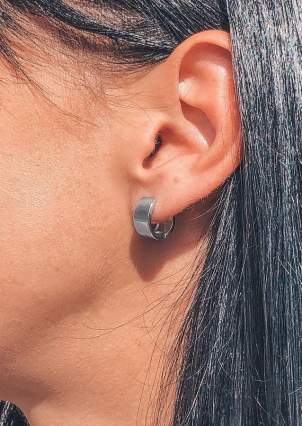 Earrings without inserts Silver 925° (rhodium) 4838