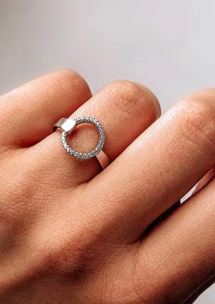 Ring cubic zirconia Silver 925° (rhodium) 81666