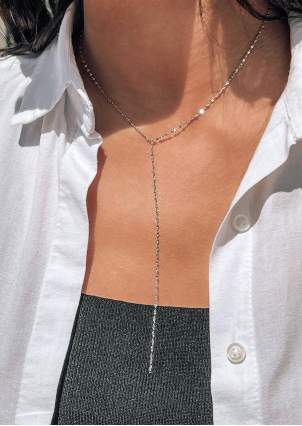 Necklace without inserts Silver 925° (rhodium) 190055