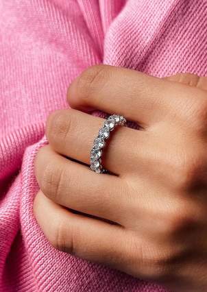 Ring cubic zirconia Silver 925° (rhodium) sr1676