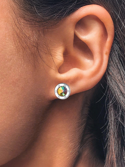 Срібні пусети зі Swarovski Zirconia