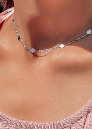 Necklace without inserts Silver 925° (rhodium) 861155