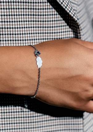 Bracelet without inserts Silver 925° (rhodium) 75243