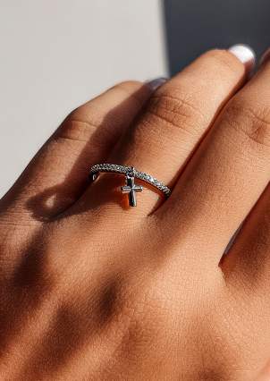 Cyanite ring Silver 925° (rhodium) k2f/1216