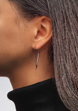 Earrings without inserts Silver 925° (rhodium) 82840