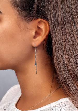 Earrings without inserts Silver 925° (rhodium) 82801