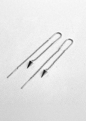 Earrings without inserts Silver 925° (rhodium) 82801