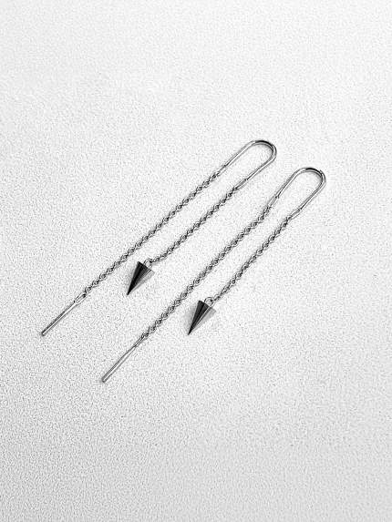 Earrings without inserts Silver 925° (rhodium) 82801