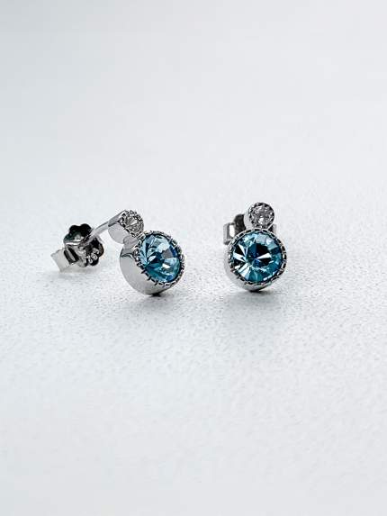 Сережки Swarovski​ Zirconia Срібло 925° (родій) swe06b
