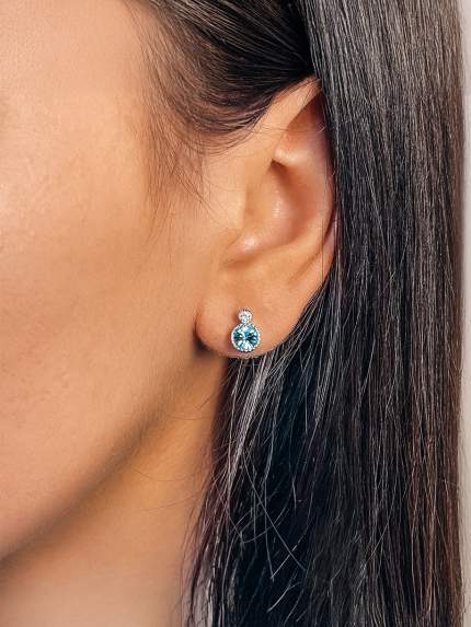 Сережки Swarovski​ Zirconia Срібло 925° (родій) swe06b