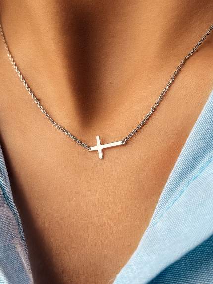 Necklace without inserts Silver 925° (rhodium) 8610950