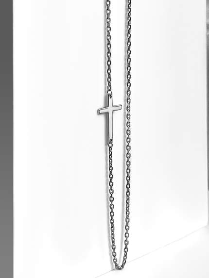 Necklace without inserts Silver 925° (rhodium) 8610950