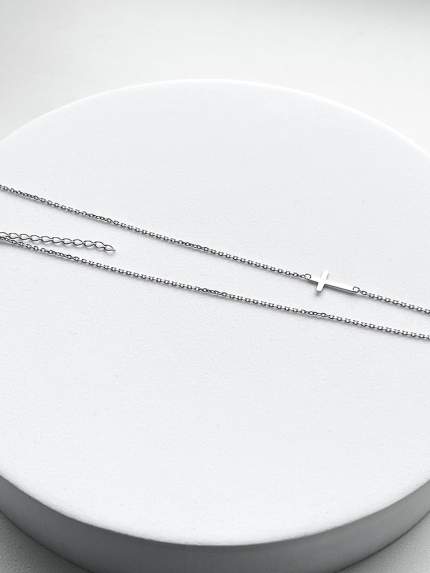 Necklace without inserts Silver 925° (rhodium) 8610950