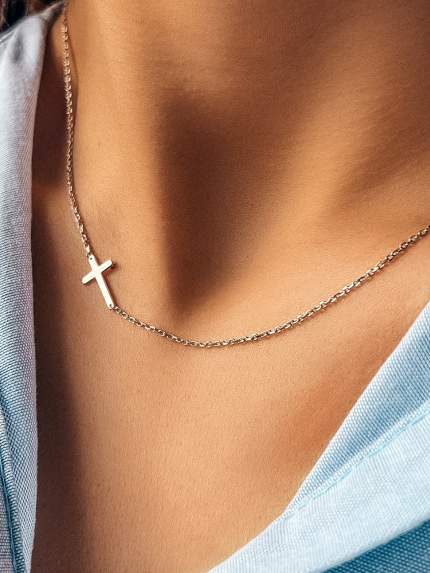Necklace without inserts Silver 925° (rhodium) 8610950