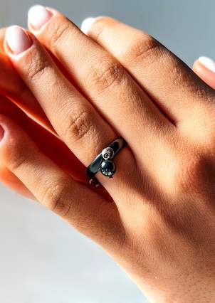Ring Ceramics without inserts silver 925/ jewelry ceramics c1128h